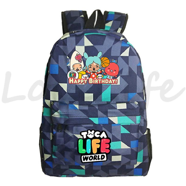 Fashion Toca Life World Game Skolväska Ryggsäckar För Student Pojkar Flickor Tecknad Skolväska Toca Baca Ryggsäck Söt Barn Ryggsäck 1