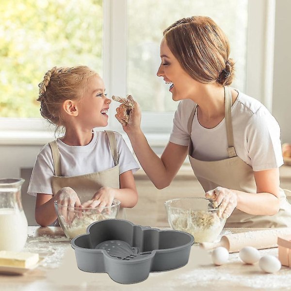 3D sommerfuglekageform, 6x6x1,5 tommer non-stick silikone BPA-fri kageform til bagning af muffins, brød