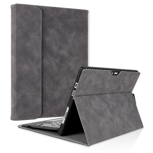 För Microsoft Surface Go / Go 3 / Go 2 10,5 tum Pu-läder case för surfplattor Stativ Skyddande cover Black