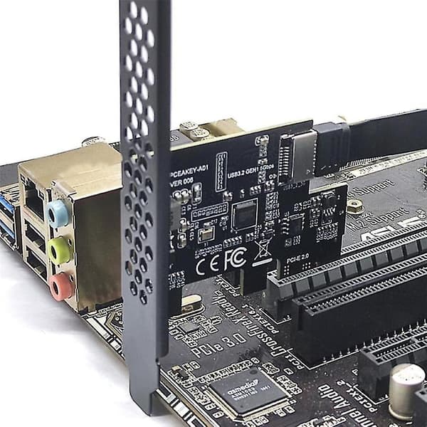 PCI 2.0 X1 USB 3.2 Gen1 Typ-E Add On-kort PCIe Front Typ-C Adapter Riser USB3.1 Gen1 A-key 5GB Ex
