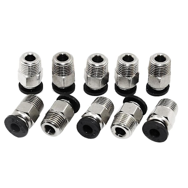 Pc4-m10 Han lige pneumatisk Pefe Tube Push For -v6 Fitting Connector Bowden Extruder 3d Printer (pakke med 10 stk)