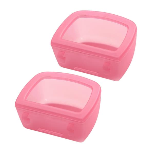 2 deler hundeskåler til bur eller kasser, sølefri, multifunksjonell Pink