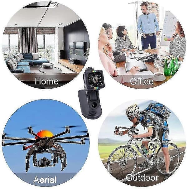 Mikro webkamera SQ11 HD 1080P, nattsyn DVR (svart) 25-26