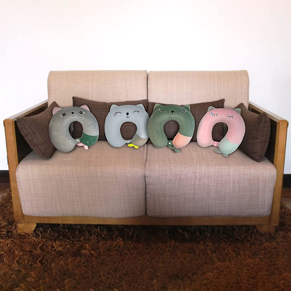 Matkatyyny - Pehmeä Memory Foam kaulatyyny aikuisille, lapsille, lapsille (vihreä)