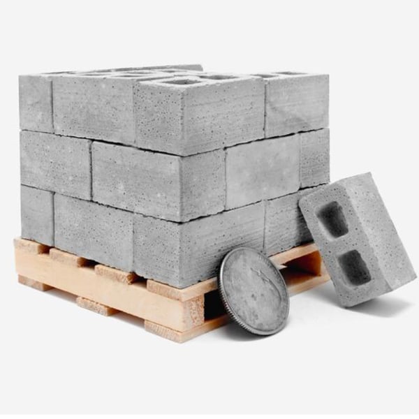 NYE 32 stk Mini Cement Cinder Mursten Byg din egen lille væg Mini Red Bricks GY