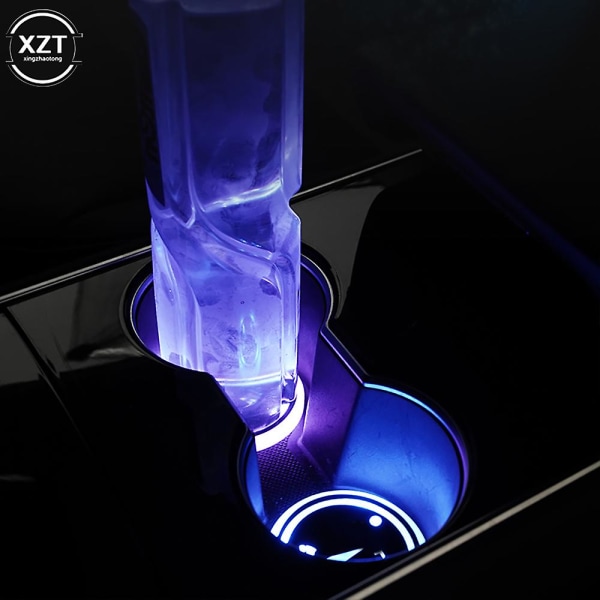 Värikäs Led Cup Coaster Holder USB Light Mat Autolasinaluset Pullo Rgb Valoisa Atmosphere Lamppu Lasi Pad Seat Värikäs taustavalo| |