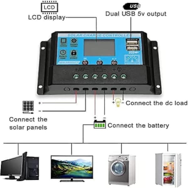 300W 12V Solpanel Kit Batterioplader 300 Watt 12 Volt Off Grid System Med 10A-60A Controller-11