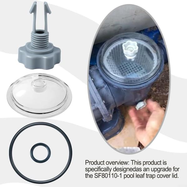 Løvfangerdæksel med O-ring og ventil til Intex SF80110-1 sandfilterpumpe 12 tommer/O-ringventil 2 cm