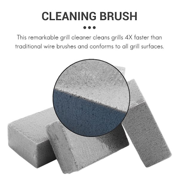 4-pack Grillgrill Rengöring Tegelblock, kök Badrumsrengöring Pimpstensblock, Avkalkning Rengöring