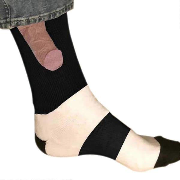 Bomulds Superbløde Sokker til Mænd og Kvinder - Show Off Socks Dick 2025 sky blue
