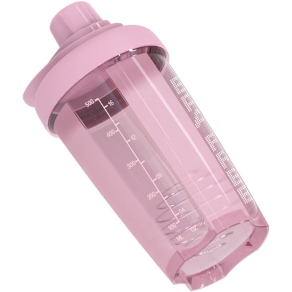 Protein Mixer Shaker -pullo kierrettävällä ja lukittavalla kannettavalla ennen harjoittelua proteiinijuomasekoittimella, smoothieita ja pirtelöitä (vaaleanpunainen)