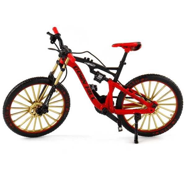 Cykel Model 1:10 Skalaform Legering Downhill Mountain Bike Legetøj Fødselsdagsgave Red