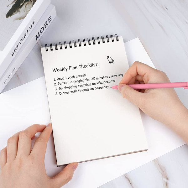 Mo Landi färgpenna förpackad med gelpenna 6 set, snabbtorkande kulspetspennor, studenter, brevpapper för vuxna, kontorsmaterial till skolan Pink