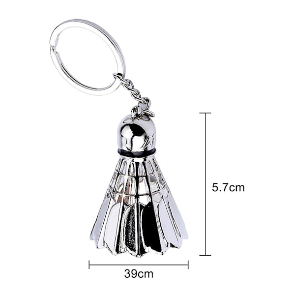 Creative Metal Badminton Nøglering Tredimensionel Badminton Tournament Souvenir Nøglering Pendan