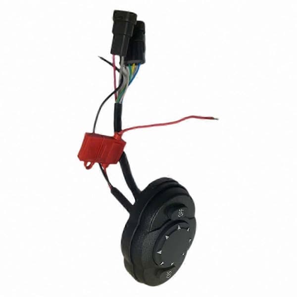 12V kontrolpanel med joystick og kabel til maritim søgelys spotlys Black