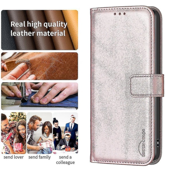 Case Nokia G42 Magneettiselle Lompakon Flip- cover , jossa on korttipidikepaikat. Yhteensopiva Nokia G42 case kanssa Pink