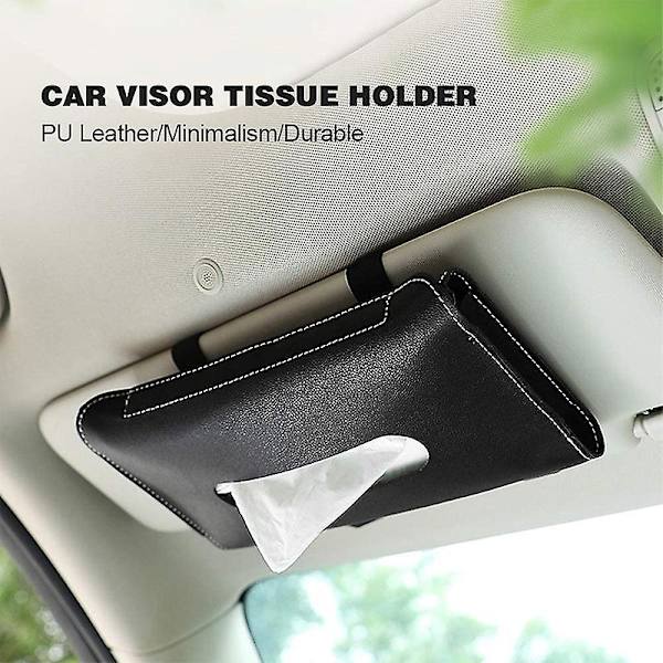 Auton pehmopaperirasiat Pu Nahkainen Auton aurinkovisiiri Riippuva pehmopaperikotelon pidike 23*13*2,5cm Auton sisäsäilytys Sisustustarvikkeet|paperilaatikot| Blue