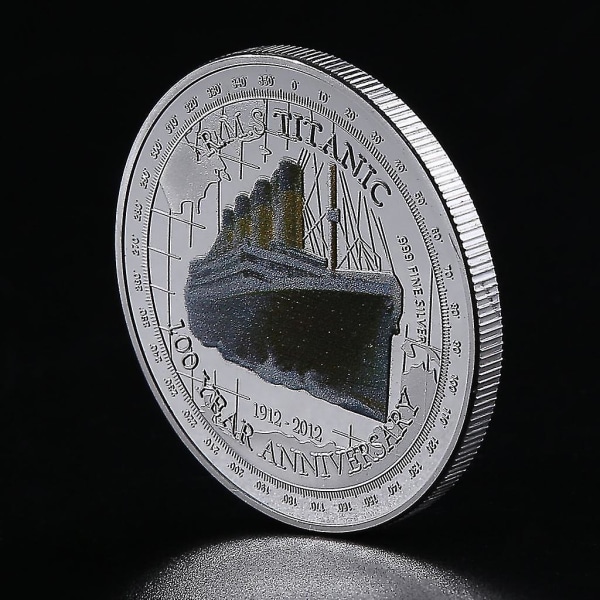 Titanic Coin Token Jubileumsmynt Samlarbara Curio-gåvor Jubileumsmynt