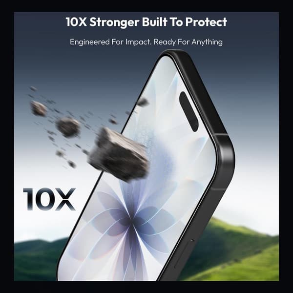2-pack iPhone 17 skärmskydd - härdat glas | [Automatisk installation] - Bubbelfritt iPhone 17