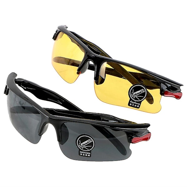 Bil Night Vision Kørebriller Solbriller Sikkerhed Nat Kørebriller Unisex Hd solbriller UV beskyttelsesbriller - Driver Goggles Black 1Pc