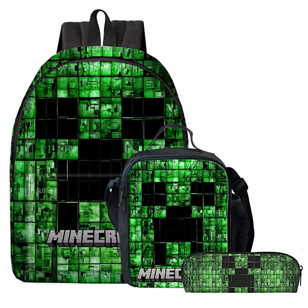 Minecraft Spel Ryggsäck Printe Pojkar Flickor Skolväskor Kapacitet Skol Elever Barn Anime Tecknad Vattentät Mochilas Ivory