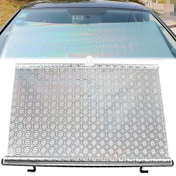 Optrækkeligt forrude Bil Solskærm Beskytter Parasol Solskærm Dæk Gardiner Bil Interiør Forrude Beskyttelse Tilbehør| | 40x125cm Black