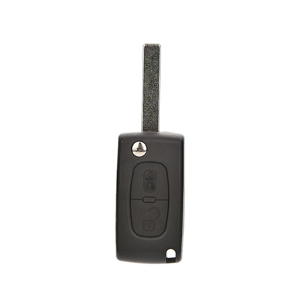 2-knappar plastfjärrkontroll Flip Key Shell Ersättning för Peugeot 207 307 308 Uncut
