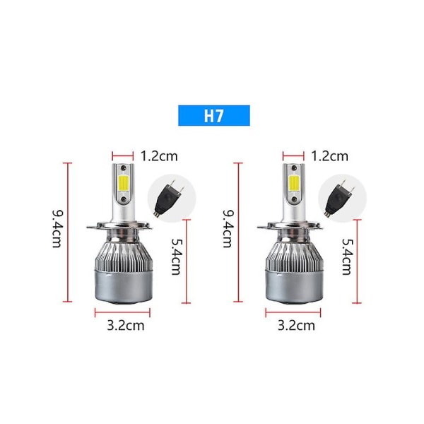 2kpl 36w H4 H7 H11 Aviation Alumiini Auton Led-ajovalot Vedenpitävät Ip68 Kaukovalot Lähivalot Auton ulkosisustustarvikkeet| | H7 x2