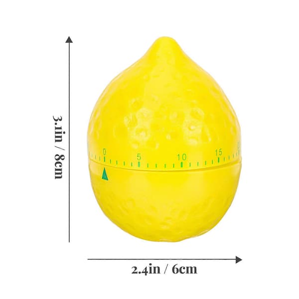 Køkken Mekanisk Timer Citronformet Timer Husholdnings Køkken Timer Nedtællingstimer Yellow 8x6cm