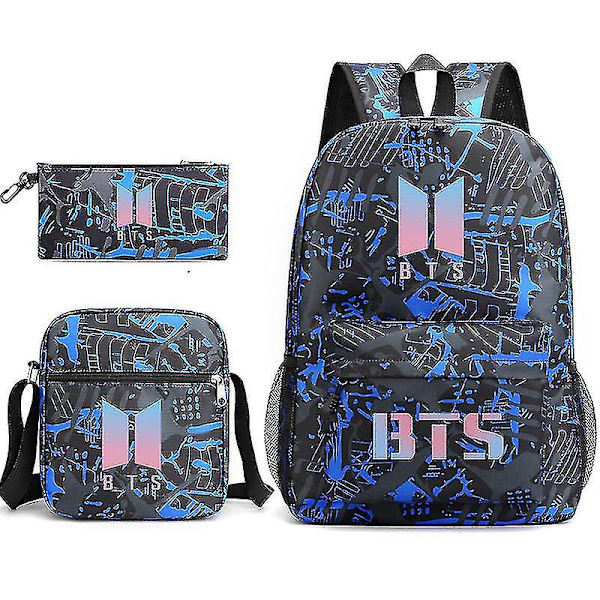 Bts Reppu Opiskelija Koululaukku Kolmiosainen set orchid