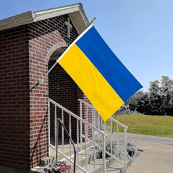 Ukrainan lippu 3ftx5ft Ukrainan kansallisliput polyesteri messinkiläpiviennillä 3x5 jalkalippu (90cm*150cm)