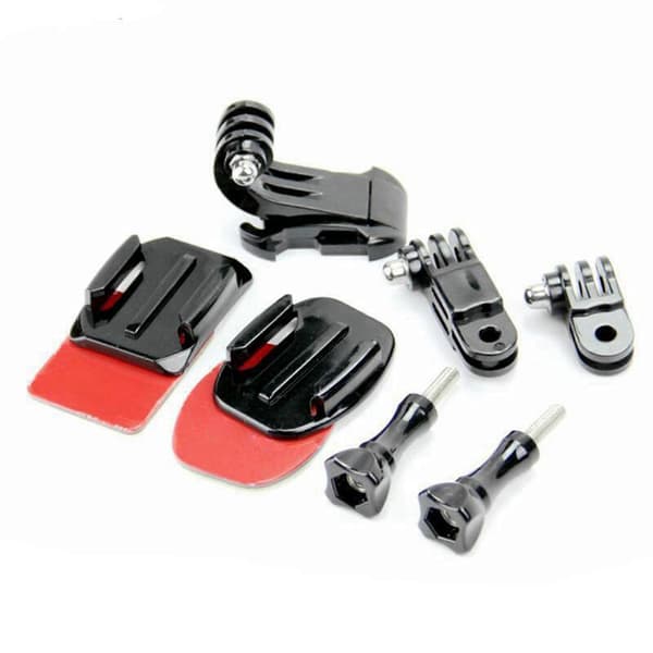 2X 9 i 1 Hjelm Front Side Quick Clip Monteringssæt til GoPro Hero 6 5 4 3 2 Session JH4 Black