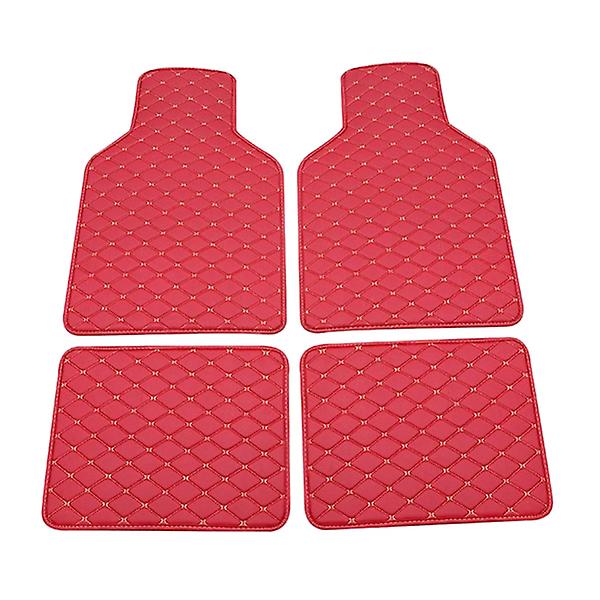 4stk Universal Bilgulvmatter Teppematte Vanntett Anti-skitne Gulvmatter For Great Wall M1 M2 M4 Hover H3 X200 Hover H6 - Gulvmatter Red
