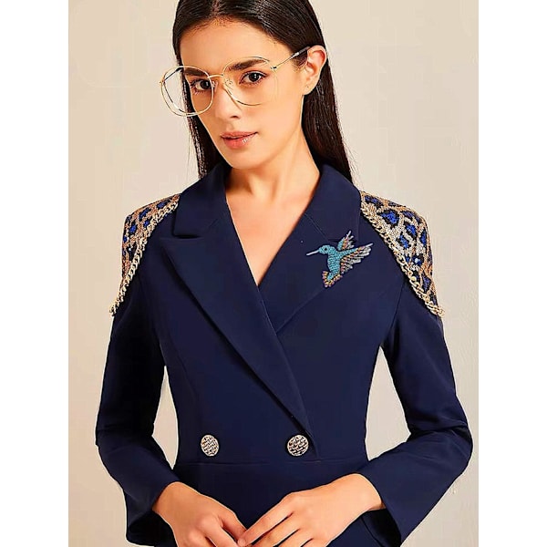 Hummingbird broschnålar för kvinnor mode Fågelnålar Elegant strass kristall djur broscher nål
