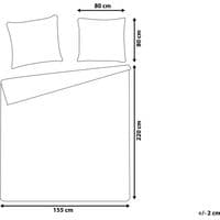 Påslakanset MADRONA Sateen Bomull 155 x 220 cm Dark Blue 220 cm