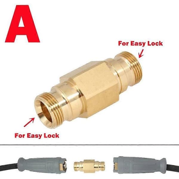 Slange- og sprøjtepistolforbindelse til Karcher Easy Lock-adapter til hurtig tilslutning Silver