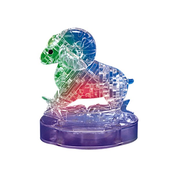 3D Crystal Pussel Jig-saw Clear Twelve 12 Constellation Astrolog Flash LED-ljus