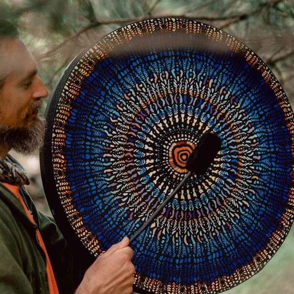 Vegansk shamanistisk tromme til lydhealing - Lydterapiværktøj med lav bas