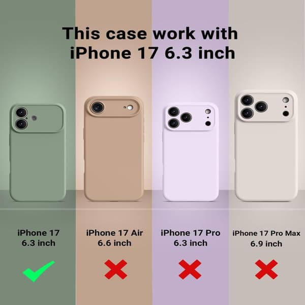 Silikonskal för iPhone 17 | Militärklassad, falltålig