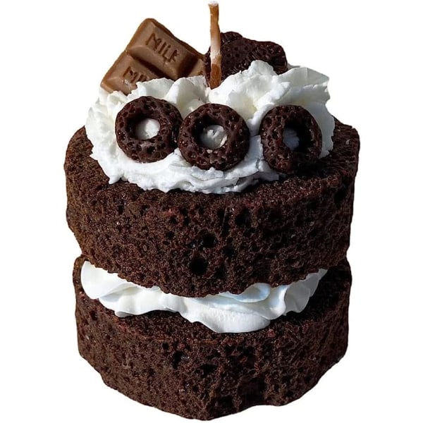 Mini chokoladekageformet dekorative duftlys Boligdekoration Fødselsdagsgave Valentinsgave stearinlyselskere