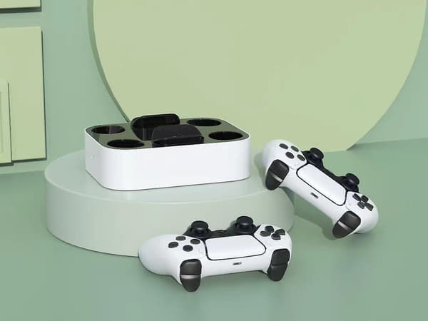 Opladerstander til PS5-controller, PS5-controller dobbelt hurtigopladningsstander med LED-indikator