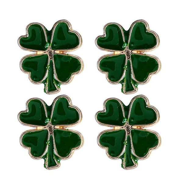 4 stk Vintage St. Patrick's Day Brosje Pin Firkløver Legering Brosje Kreativ Brosje Pin