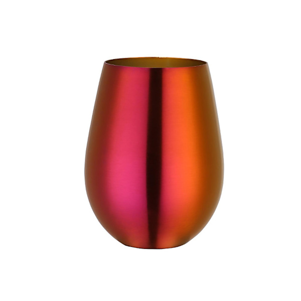 Farfi 304 rustfritt stål Vinglass Kaffe Drikke Drikke Øl Drikketøy Vannkopp Red