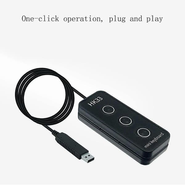 1 tast/3 taster USB-tilslutning tastatur understøtter flere platforme tastatur USB makroprogrammeringstast til arbejde og spil