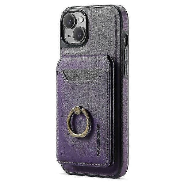 Magnetisk etui til iPhone 13 med kortholder - Grøn Purple