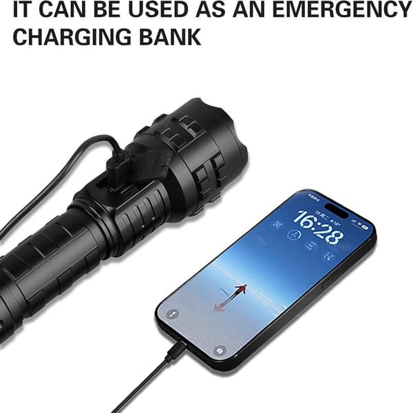 Super Bright Rechargeable Flashlight for Emergencies, Camping and Hiking