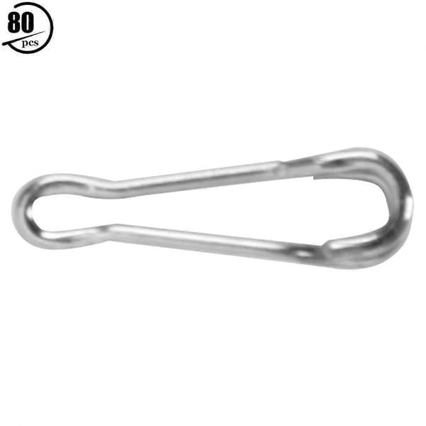 20 stk. pose Hawaii Clips Rustfrit Stål Pin Kraftig Hurtig Forbindelsesclips Fiskegrej Interlock Tilbehør 1#