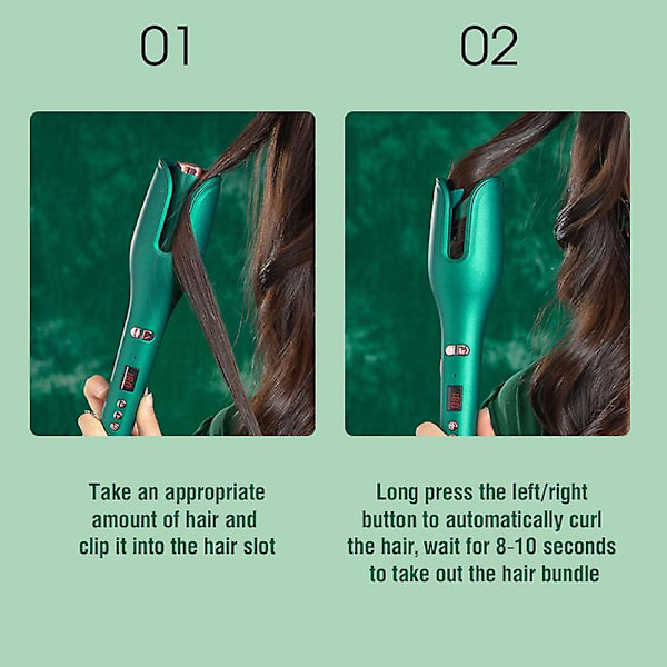 Hårkrøller Elektrisk Keramisk Opvarmning Lcd-skærm Roterende Bølge Curling Tang Curling Rod Styling Magic Curling Stick