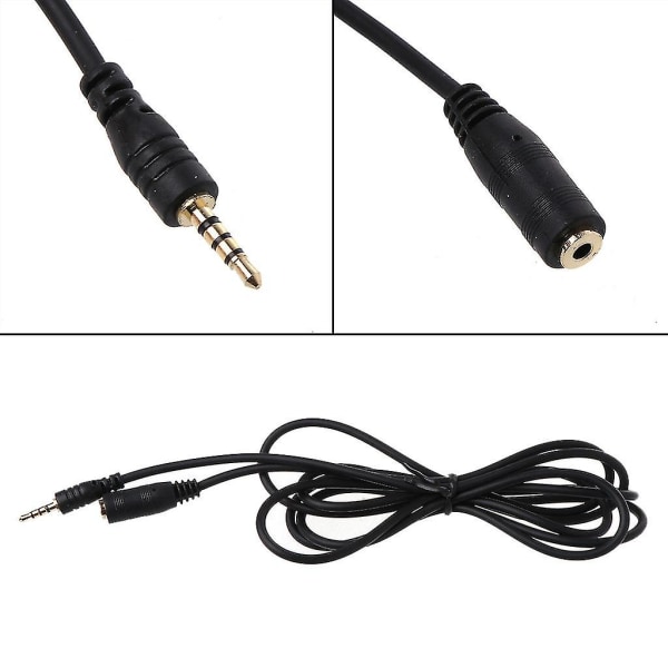 150 cm 2,5 mm hann-til-hun-jackforlengelse Audio Aux-kabelledning for smarttelefon 2,5 mm øretelefon