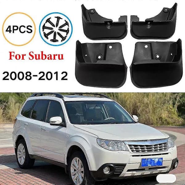 4 stk. stænklapper passer til Subaru Forester SH 2009 2010 2011 2012 2013 Biltilbehør Stænklap Skærm Auto Reservedele
